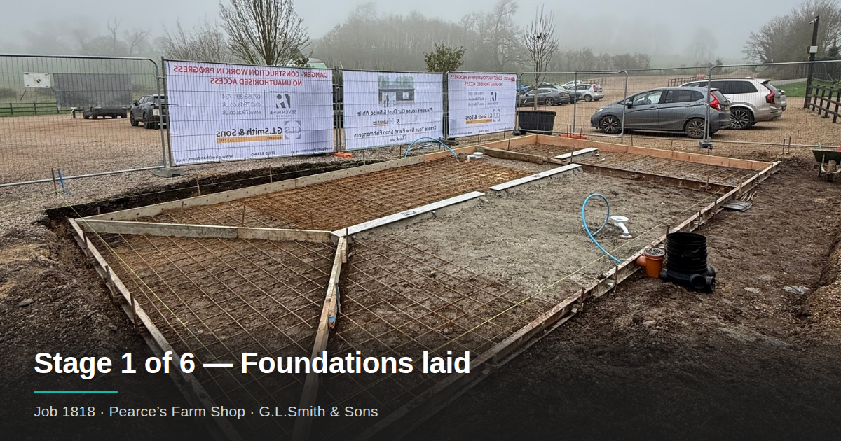 Stage 1 of 6, foundations laid